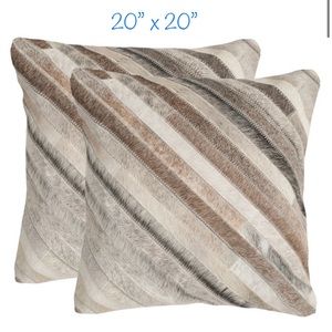 Cowhide Decorative Pillow Set (2)